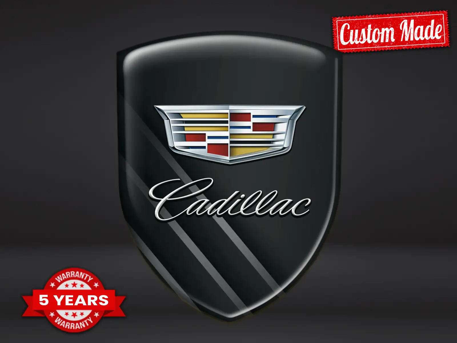 Cadillac Pegatina Silicona Diseño Lujo Estilo Cúpula Alta Gama